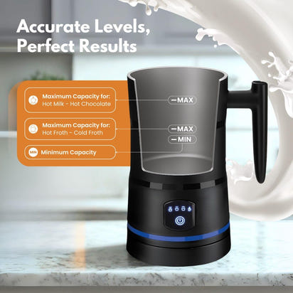 CremaLux™ 4-in-1 Smart Milk Frother— Café-Quality Foam at Home