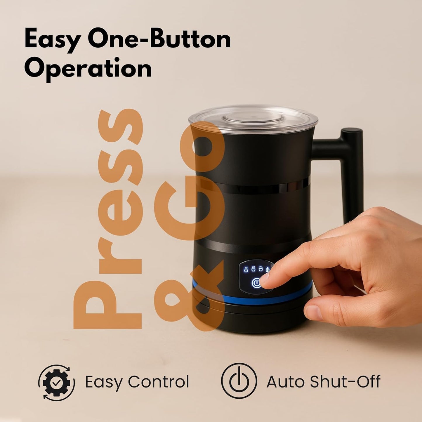 CremaLux™ 4-in-1 Smart Milk Frother— Café-Quality Foam at Home