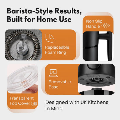 CremaLux™ 4-in-1 Smart Milk Frother— Café-Quality Foam at Home