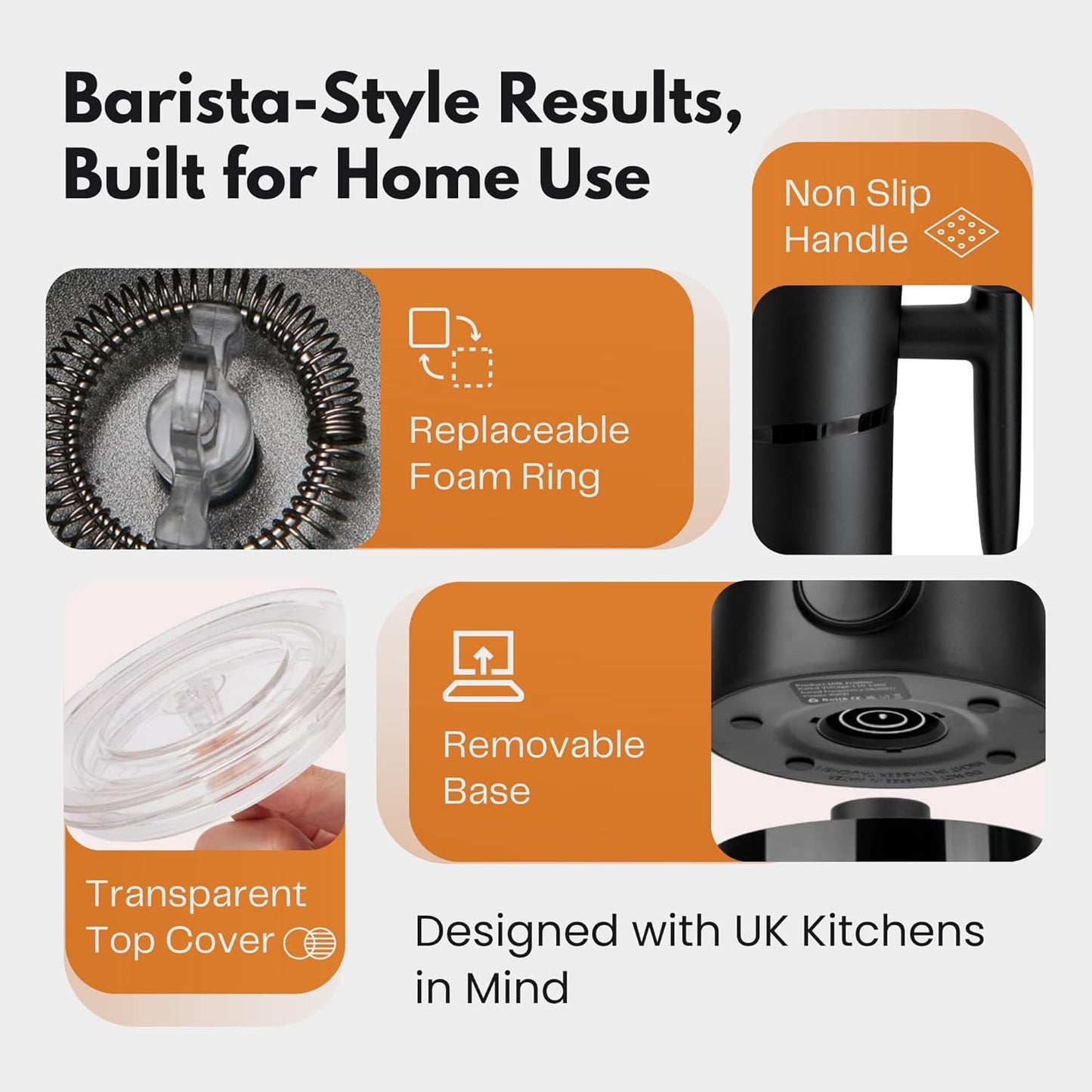 CremaLux™ 4-in-1 Smart Milk Frother— Café-Quality Foam at Home