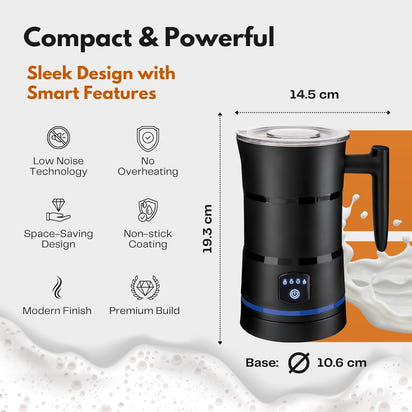 CremaLux™ 4-in-1 Smart Milk Frother— Café-Quality Foam at Home